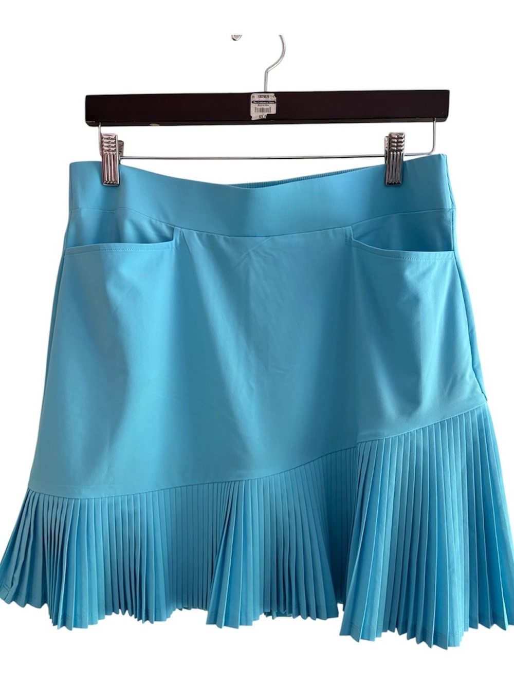 NWOT Chico’s Aqua Blue Pleated Skirt Skort UPF Zenergy Sz 1 M